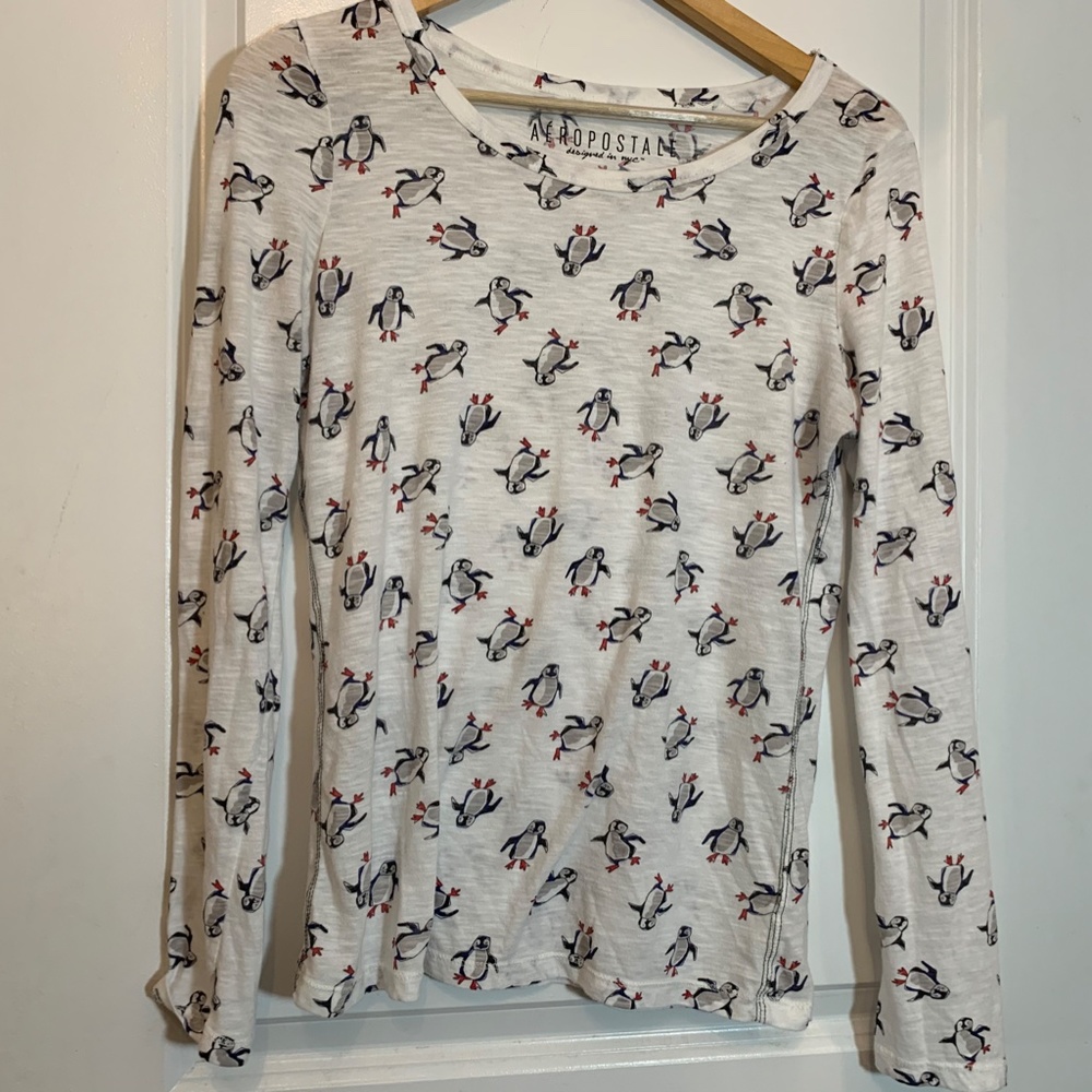 Aeropostale Long Sleeve T Cute Penguin - Picture 7 of 12